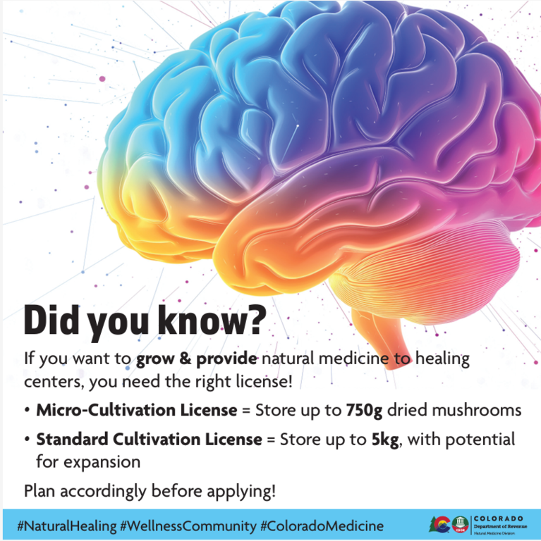 rainbow-colored brain with text information about cultivation